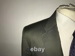 PAUL SMITH Mens Tailored Fit GREEN GREY WOOL SUIT 42 Reg W36 L32 -GORGEOUS