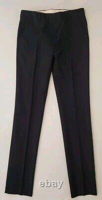 PAUL SMITH SOHO SUIT Jacket 38 R Trousers 32 Slim Fit Blue Pure Mohair Italy
