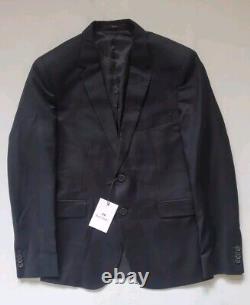 PAUL SMITH SUIT Slim Fit Jacket 38 R Trousers 32 Black Pure Wool Italy Rrp £1350