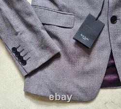 PAUL SMITH SUIT The Kensington Jacket 40 r Trousers 34 Slim Fit Grey Wool Italy