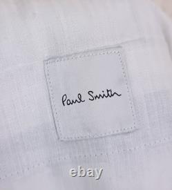 PAUL SMITH Soho Fit Suit Mens 44R W36 L32 Slim Pure Wool Light Grey Double Vent