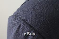 PERFECTO Sartoria Formosa Navy Blue Nailhead Suit 52EU Fits Slim 40R 2 Vent Fla