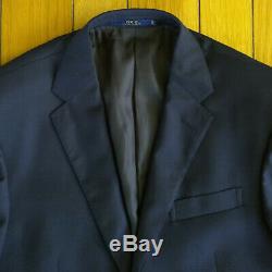 POLO RALPH LAUREN Mens Custom Fit Solid Navy Blue 2 Button Wool Suit 40R Recent