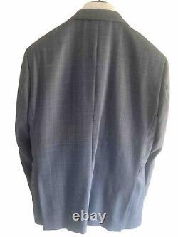PRETTY GREY Men's Slim Fit Suit Double Breasted Prince of Wales Check 44Rx38R