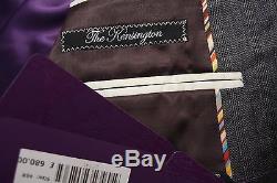 Paul Smith London KENSINGTON Slim Fit LUXURY Suit Stripe Purple Lining RRP £680