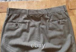 Paul Smith Luxury Made in Italy GREY SLIM FIT 40R Trousers 34 Woven HOUNDSTOOTH