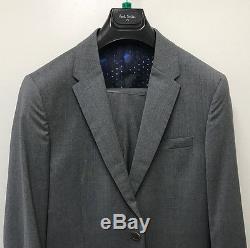 Paul Smith PS Suit Slim Fit Mid Grey 100% Wool UK36R Chest 36 Waist 28