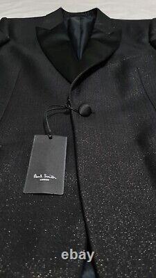 Paul Smith Soho Tailored Slim Fit Evening Suit Black uk 36 eu 46 Waist 30