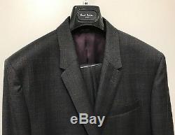 Paul Smith Suit CHARCOAL GREY CHECK KENSINGTON Slim Fit UK44R RRP 1035 / £921