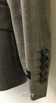 Paul Smith Suit LONDON REGENT Taupe Pinstripe Slim Fit UK40R Chest 40 Waist 33