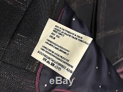 Paul Smith Suit STUNNING NAVY BLUE BOX CHECK KENSINGTON Slim Fit UK42R RRP £830