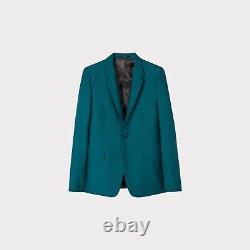 Paul Smith The Kensington Slim Fit Teal Wool-Mohair Suit Size 52