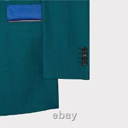 Paul Smith The Kensington Slim Fit Teal Wool-Mohair Suit Size 52