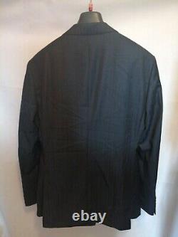 Paul davis black grey stripe modern designer slim fit suit size 40 EU 50