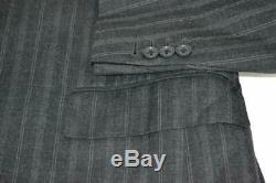 Perfect $4995 Ralph Lauren Purple Label Custom Fit Char Grey Pinstripe SUIT 40 L