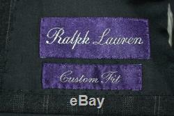 Perfect $4995 Ralph Lauren Purple Label Custom Fit Char Grey Pinstripe SUIT 40 L
