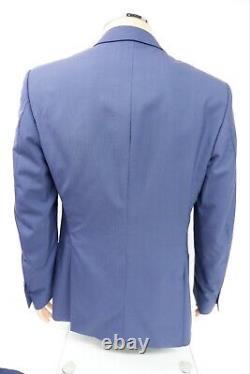 Philip Armstrong mens 3 piece merino wool suit, blue, slim fit, Immaculate