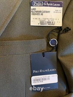Polo Ralph Lauren Green Wool Harvard Suit 38 R Custom Fit RRL $1,875.00
