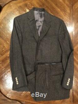 Polo Ralph Lauren Medium Grey Flannel suit slim fit USA 38 short