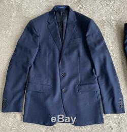 Polo Ralph Lauren Navy Blue Wool Suit 38R/32 Tailored Slim fit Rrp £550