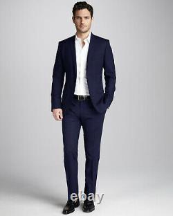 Prada Men's Dark Blue Made in Italy 100% Virgin Wool Slim Fit Suit 40R (EU 50R)