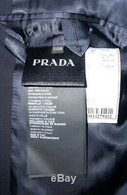 Prada Men's Extra Slim Fit Dark Blue Virgin Wool Made in Italy Suit 40R (50R EU)
