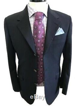 Prada Navy Blue Pinstripe Modern Luxe Slim Fit Suit Size US 38 EU 46