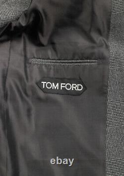 PreOwned Tom Ford O'Connor Gray Checked 3 Piece Suit Size 52 / 42R U. S. Fit Y