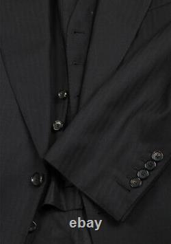 PreOwned Tom Ford Windsor Black 3 Piece Suit Size 52 / 42R U. S. Fit A