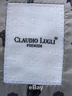 Rare Mens Claudio Lugli Bespoke 3 Piece Box Checked Slim Fit Suit 40r W34 X L31
