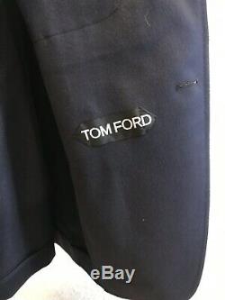 RARE TOM FORD 100% Cashmere Suit Jacket Blazer In Navy 46R 36R
