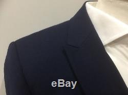 REISS mens navy 3 PIECE SLIM FIT WOOL blend SUIT jacket 38R waist 32