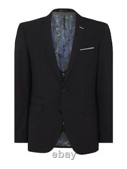 REMUS UOMO'Luca' Slim Fit 2-Piece Suit/Black 36R/32S SRP £269 DPD NEXT DAY