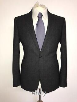 RICHARD JAMES -Mens Slim Fit BLACK TWEED WOOL SUIT 38 Short -W32 L29 -GORGEOUS