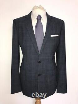 RICHARD JAMES Mens Slim Fit BLUE Check WOOL SUIT 44 Long W38 L33 -GORGEOUS