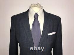 RICHARD JAMES Mens Slim Fit BLUE Check WOOL SUIT 44 Long W38 L33 -GORGEOUS