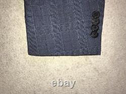 RICHARD JAMES Mens Slim Fit BLUE Check WOOL SUIT 44 Long W38 L33 -GORGEOUS