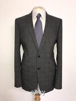 RICHARD JAMES Mens Slim Fit GREY Check WOOL SUIT 42 Long W36 L33 -GORGEOUS