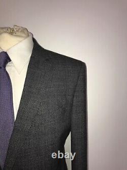 RICHARD JAMES Mens Slim Fit GREY Check WOOL SUIT 42 Long W36 L33 -GORGEOUS