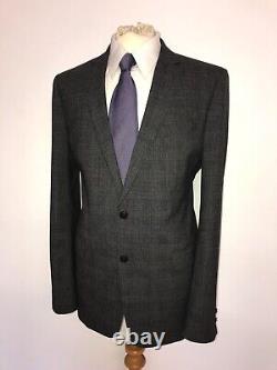 RICHARD JAMES Mens Slim Fit GREY Check WOOL SUIT 42 Long W36 L33 -GORGEOUS