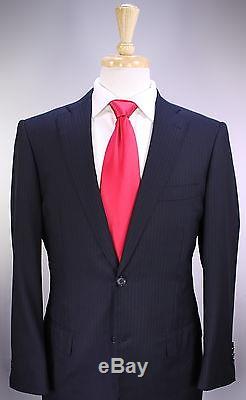 RING JACKET Japan Black Subtle Pinstripe 2-Btn Slim Fit Wool Suit 38S
