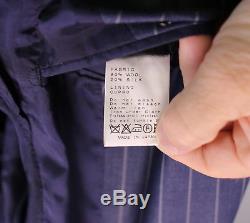 RING JACKET Japan Blue Pinstripe Wool-Silk Summer 2-Btn Slim Fit Suit 38R