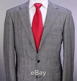 RING JACKET Japan Gray/Black Glen Plaid Wool 2-Btn Slim Fit Suit 40R