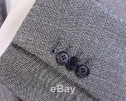 RING JACKET Japan Gray/Black Glen Plaid Wool 2-Btn Slim Fit Suit 40R