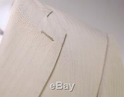 RING JACKET Japan Khaki Tan Herringbone Cotton 2-Btn Slim Fit Suit 36S