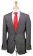 RING JACKET Japan Solid Gray Wool-Silk Sharkskin 2-Btn Slim Fit Suit 38R