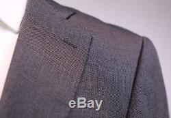 RING JACKET Japan Solid Gray Wool-Silk Sharkskin 2-Btn Slim Fit Suit 38R