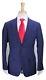 RING JACKET Japan Solid Navy Blue Cotton 2-Btn Slim Fit Suit 38R/38S