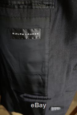 RLBL Ralph Lauren Black Label 40R Suit Anthony Slim Fit Side Tab Glen Plaid