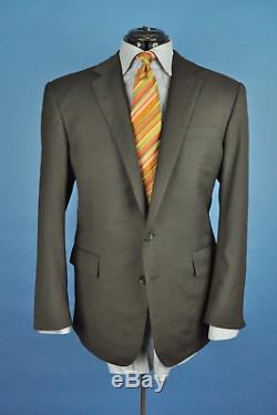 Ralph Lauren Black Label Anthony 100% Wool Brown Pinstripe Slim Fit Suit 42s